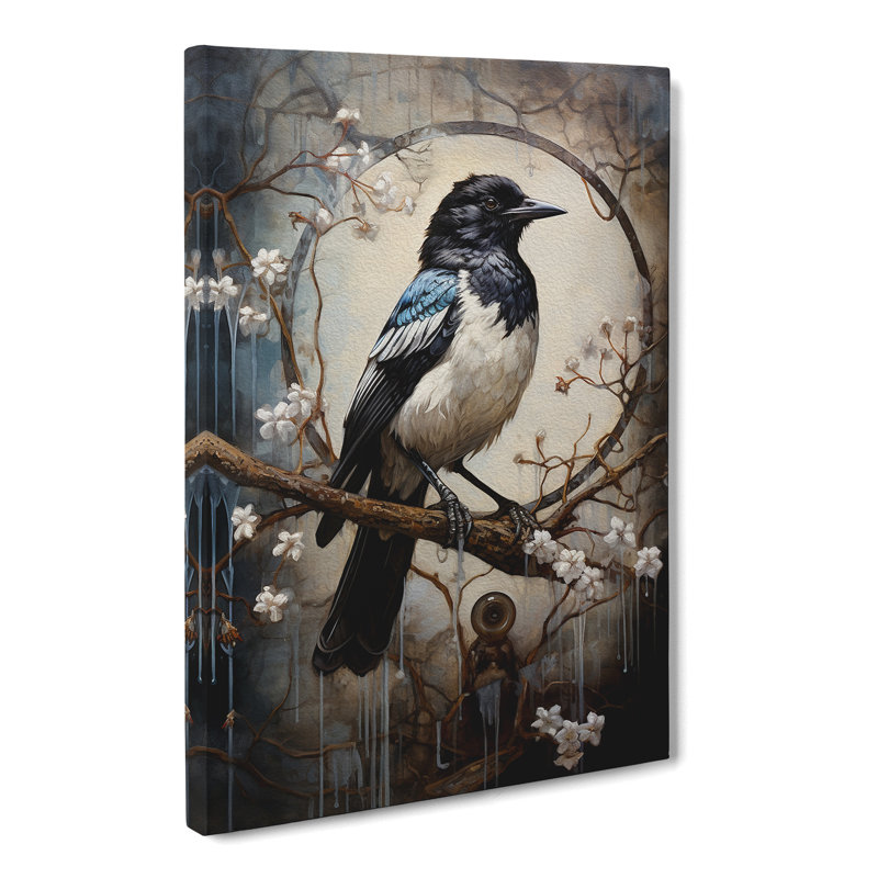 Magpie Symbolism No.2 - No Frame Print, 76cm H x 50cm W x 3cm D