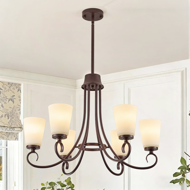 6 Light Dimmable Classic / Traditional Chandelier, Oil Rubbed Bronze