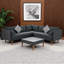 4-Piece Rattan L-Shape Set — Colourful Pillows & Grey Cushions for Your Backyard Gallery