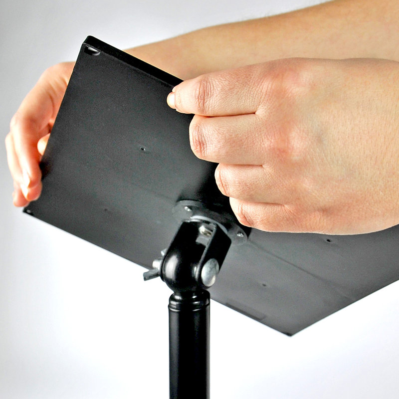 Black Plastic Floor-Standing Sign Holder with Swivel Frame