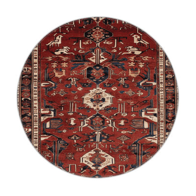 Persian Brown Indoor and Outdoor Area Rug