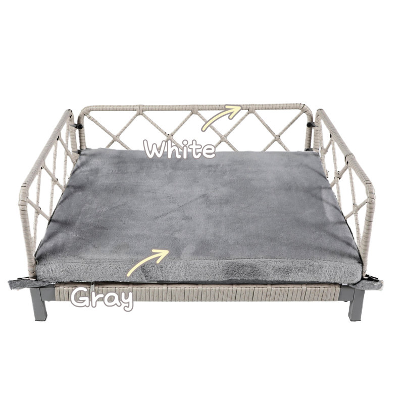 Dog Bed For Medium Dogs - Water With Comfortable Padding, Elevated Structure, Indoor And Outdoor, Grey Pet Size (26 40 Lbs), Breathable Cushion, &