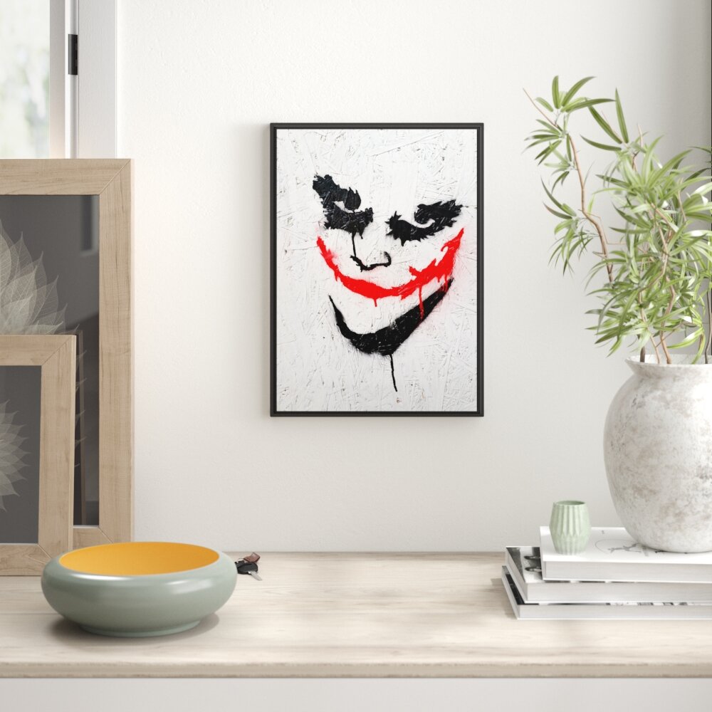 Gerahmtes Wandbild Böser Clown