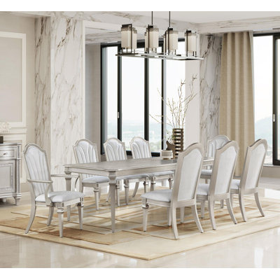 Ensemble de salle à manger à rallonge Miladinka Elegant Design - Chêne argenté
