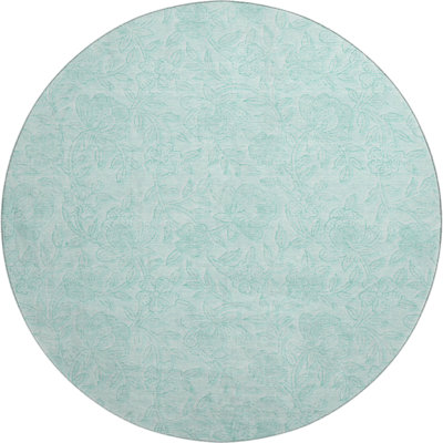 Premium Machine Washable Prisco Teal Rug