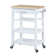 Michelle 4 Tier Butcher Block Kitchen Cart with Drawer and Wine Rack