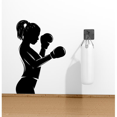 Décalcomanie murale de gymnastique, remise en forme, motif de fille, art mural, décalcomanie murale CrossFit, cadeaux de gymnastique à domicile