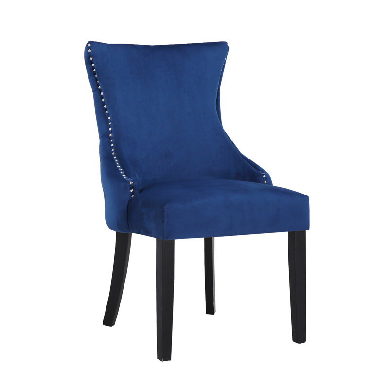 Stonefort Chair (Wood Legs), Bleu
