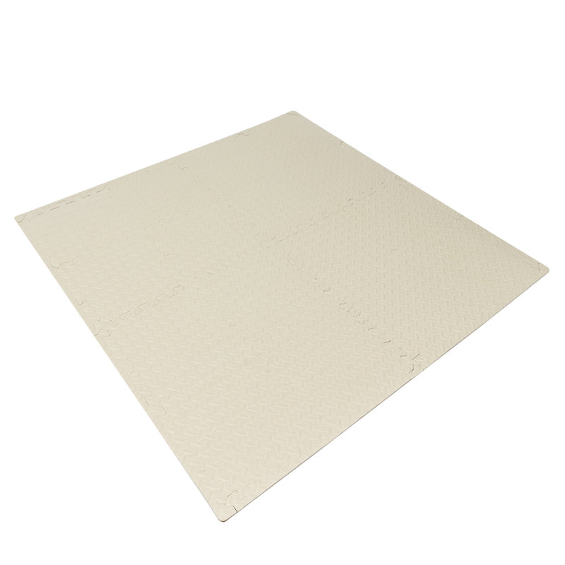 60 tapis de sol en mousse imbriqués, Beige