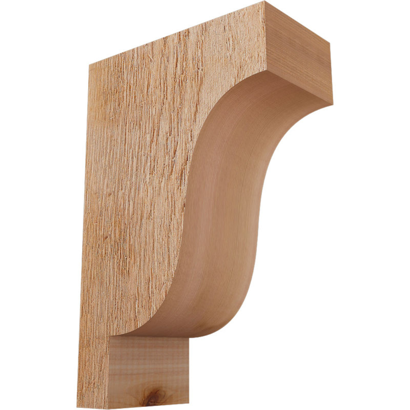 Newport Corbel, H 12 po x l 4 po x P 8 po, Cèdre rouge, Sciage brut