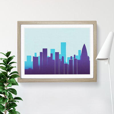 Unique City Skyline Architecture Abstract - Framed Print