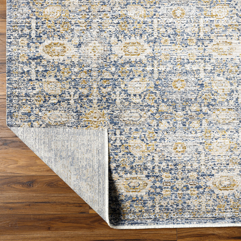 Margaret Gray and Beige Synthetic Washable Rectangular Rug