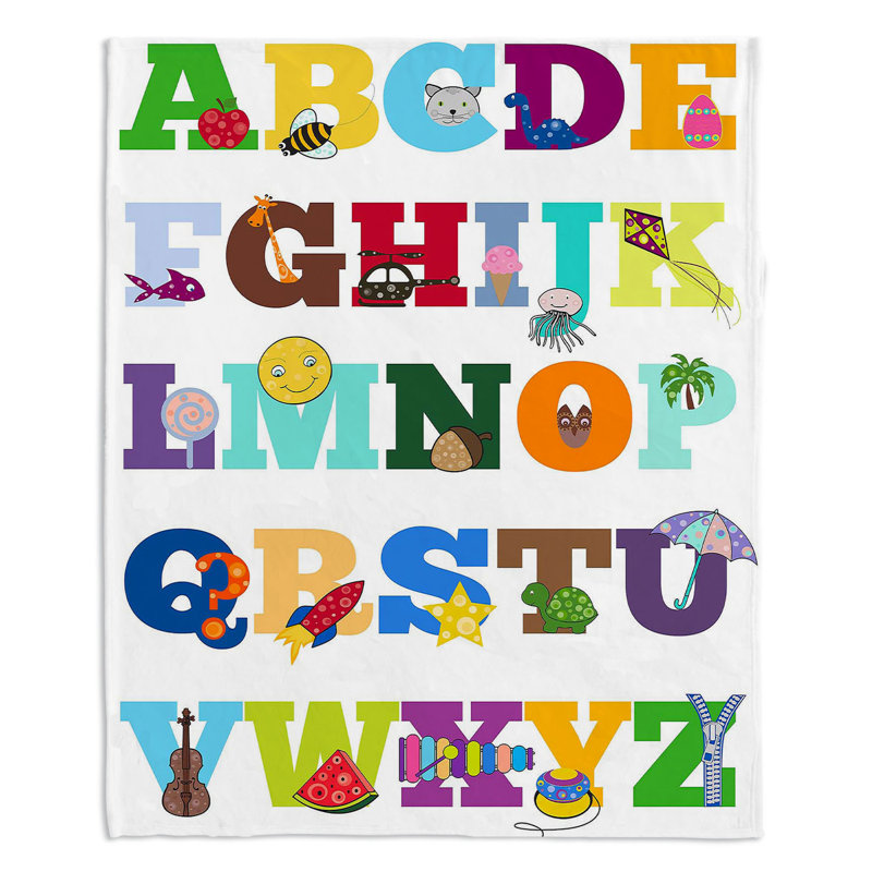 Jeté alphabet , l 68 po x L 80 po