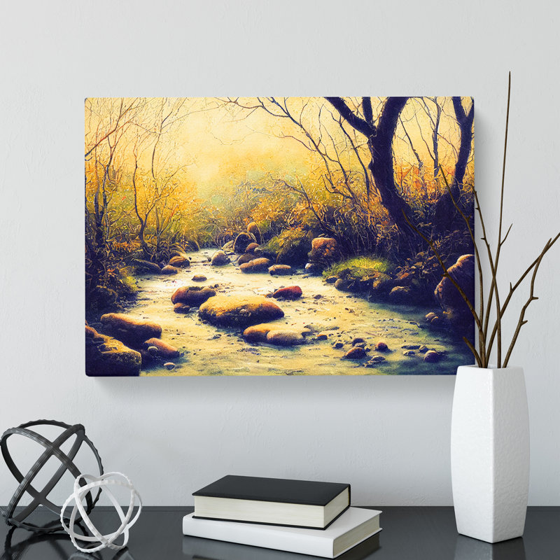 Autumn Forest Stream Vol.6 - Wrapped Canvas, 35cm H x 50cm W x 3cm D