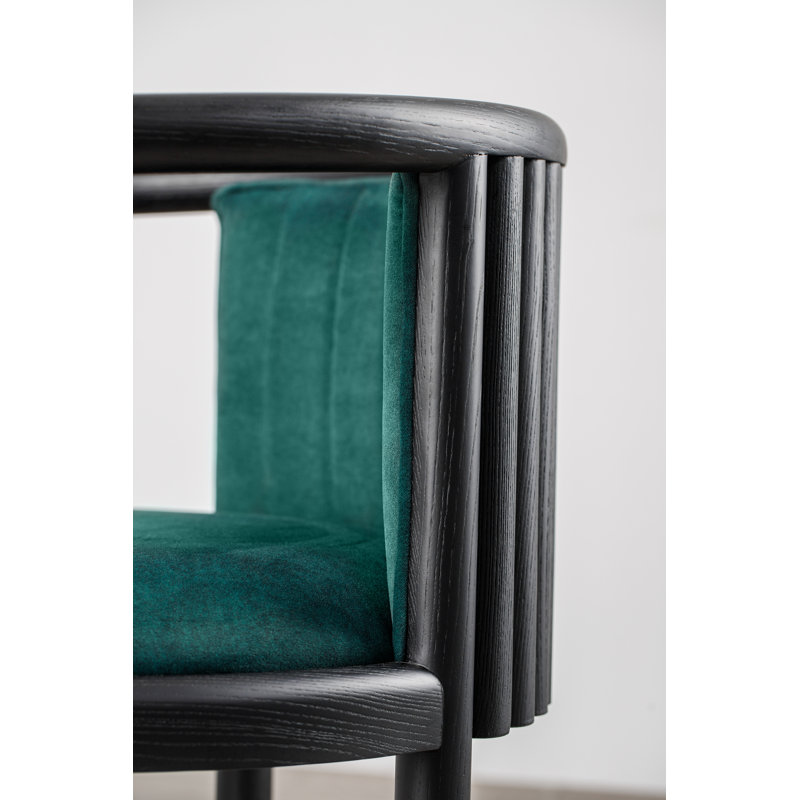 Alton Dining Chair, Matte Black, Teal