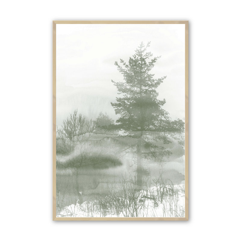 Le murmure de l'hiver enchanté III, H 21,5 po x l 17,5 po x P 1 po, Érable brut