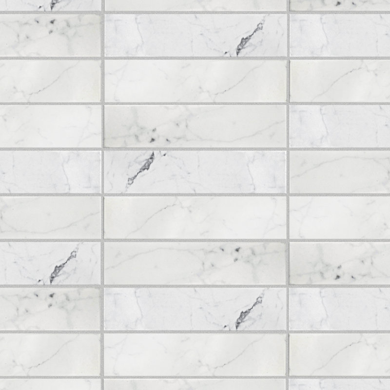 Classico Carrara 3" x 12" Ceramic Stone Look Subway Wall Tile