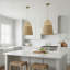Luminaire suspendu en rotin double tissé à la main Willa, l 16 po de large Willa