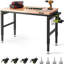 Établi réglable, table de garage L 48 po x l 24 po avec roues universelles