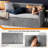 Gray Twin Daybed Chenille Upholstered Guest Bed Sofa Bed With Storage Drawers-2032832600