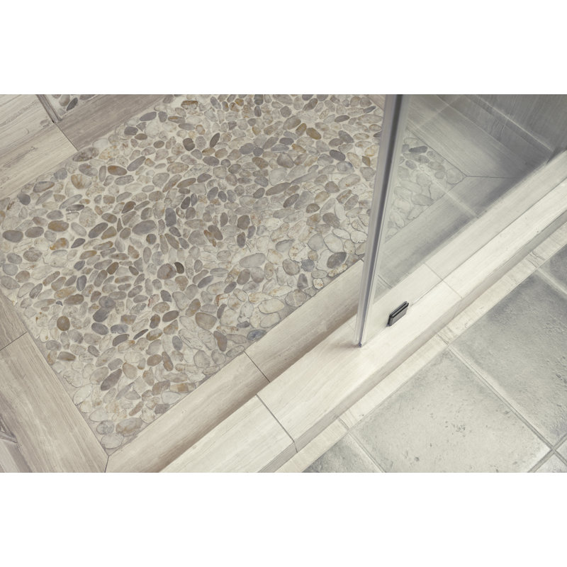Carreau de mur et de plancher en bois marbré 12 "x 24" Maison, Gris cendré
