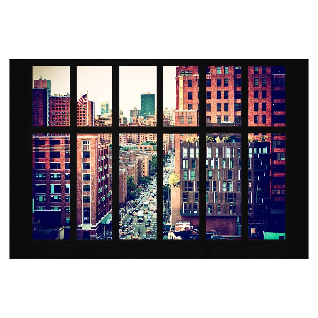 Matte Fototapete New York Fensteransicht III 2,55 m x 384 cm