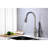Kitchen Faucet With 360 Rotating Pull Down - High Arc Design, Three Water Output Options, Single Lever For Control, Brushed Nickel Surface, Stainless Steel Body, Rust, Bubble Filled Feature, Choices,-1656272984