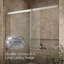 Elate Sliding Bath Door, 56-3/4-In H X 56-1/4 - 59-5/8-In W With Heavy 5/16-In Thick Crystal Clear Glass-680138536
