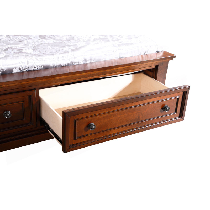 Très grand lit traditionnel en cerisier - H 58 po x l 80 po x P 97 po, conception fascinante pour toutes les décorations, longue durée de vie, finition riche, concepts d'assemblage requis, longue durée