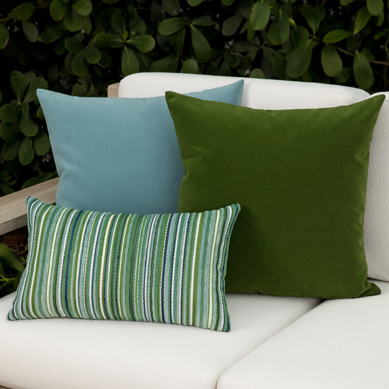 Lush Velvet Performance Pillow Cover & Insert, Square, Tiffany