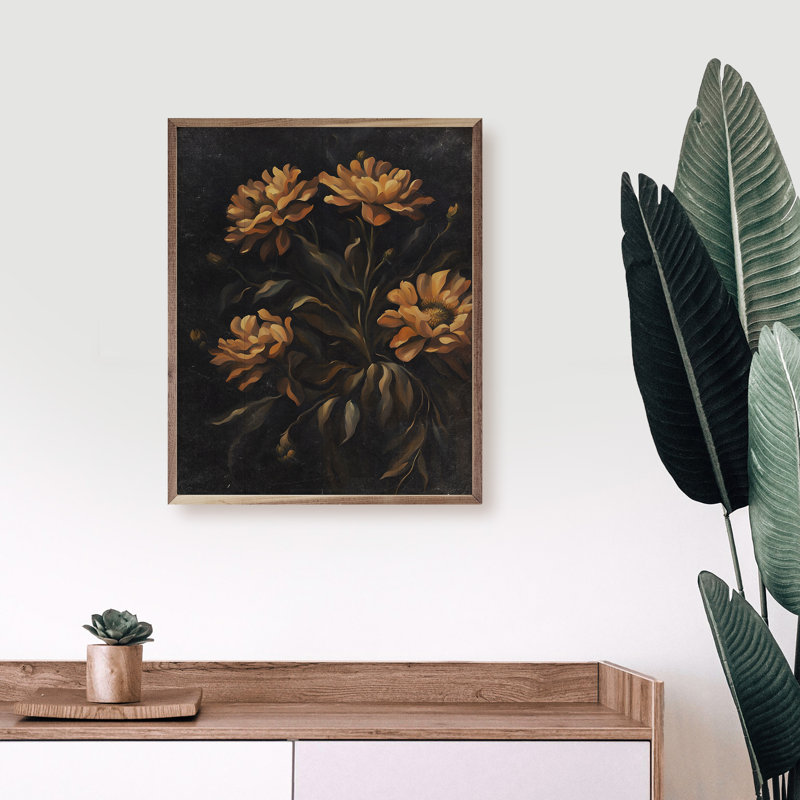  Fleurs orange foncé, 8 po x 10 po