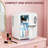 4L Skincare Mini Fridge - Cooler & Warmer, 6-Can Capacity, Round View Window + Removable Shelf, White For Dorm/Bedroom-123707503