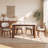 Mid-Century Modern Rectangular Dining Table, 63 Inch White Sintered Stone Top with Walnut Frame