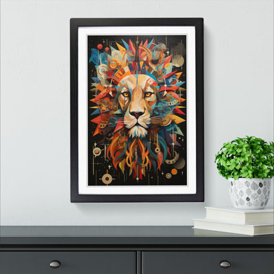 Leo Zodiac Dadaism No.2 - Single Picture Frame Print on Wood