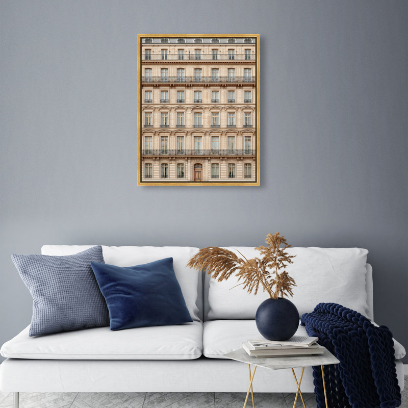 Sculpted Facade Print by Oliver Gal, 21"H x 25"W, Gold Floater Frame