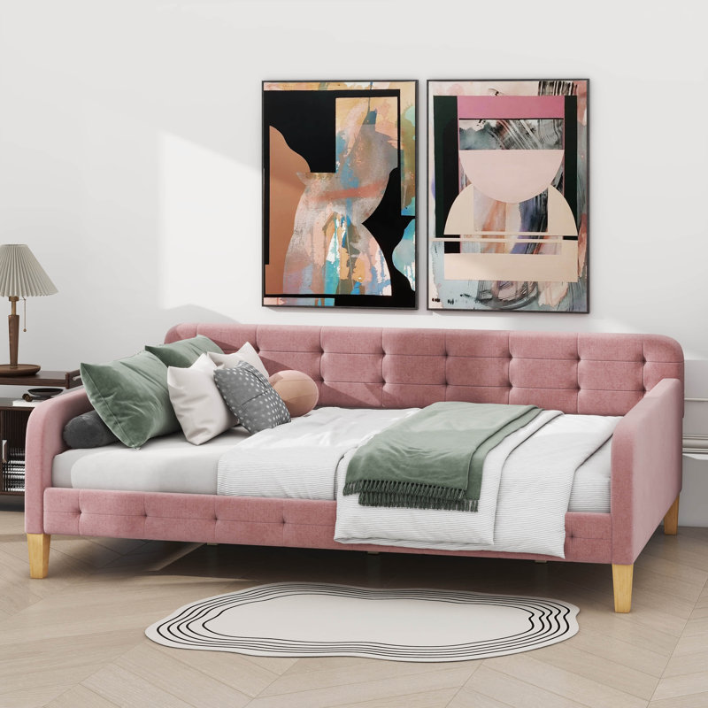 Lit de jour Sarfaraz, Double, Rose