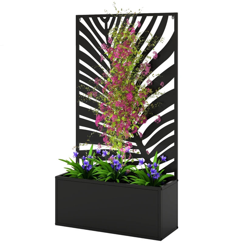 Freestanding  Plant Bed,Wall Mounted Flower Bed,Raised Garden Bed, 44.5" H x 24" W x 9.1" D