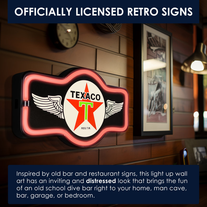 Texaco 9.5'' Transportation Themed Marquee Sign