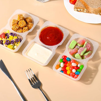 Condiment Container With Lid Disposable Transparent