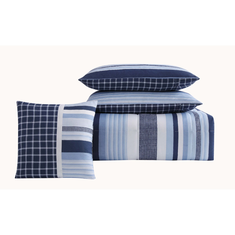  Ensemble d'édredon en microfibre moderne et contemporain, Édredon double + 2 taies décoratives standard +