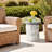 18.7'' H Stone-Look Outdoor Side Table with Textured Base