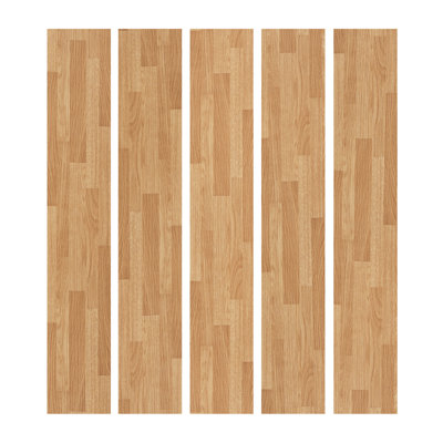 Revêtement de plancher en vinyle autocollant 12 mil 6 po x 36 po x 1,8 mm, résistant à l'eau, chêne clair (45 pi²)