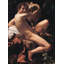 «Saint John the Baptist» par Caravaggio - Toile tendue avec châssis-822394902