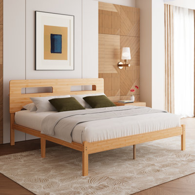 Gerrita Natural Solid Wood Bedframe - King Size 
