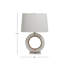 Janelle 26.5" Antique Brass/White/Clear Table Lamp