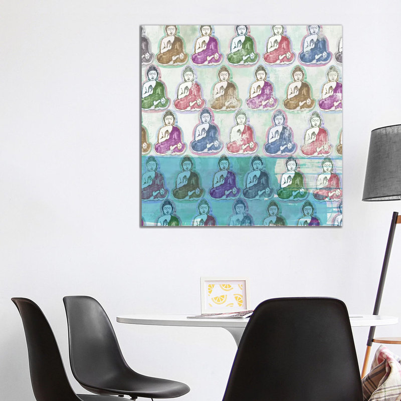 Buddha Print 1 Piece Wrapped Canvas Painting, 93.98 cm H x 93.98 cm W x 3.175 cm D