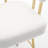 2Pc White Chair With And Golden Legs, Fashionable Modern Design For Living Room Office, Comfortable Sitting Angle Fleece Upholstered Luxurious Square Ideal Dressing Area, Office Room, Precise Seam-292227949