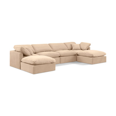 Itala Velvet U-Shaped Sectional Reversible