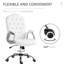 Fauteuil de bureau en velours blanc, hauteur et inclinaison réglables, soutien du dossier pour plus de confort et velours de bureau blanc, une séance exaltante