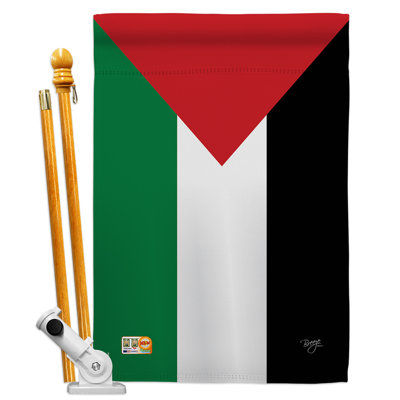 Double Sided 40'' H x 28'' W Polyester Flag Set
